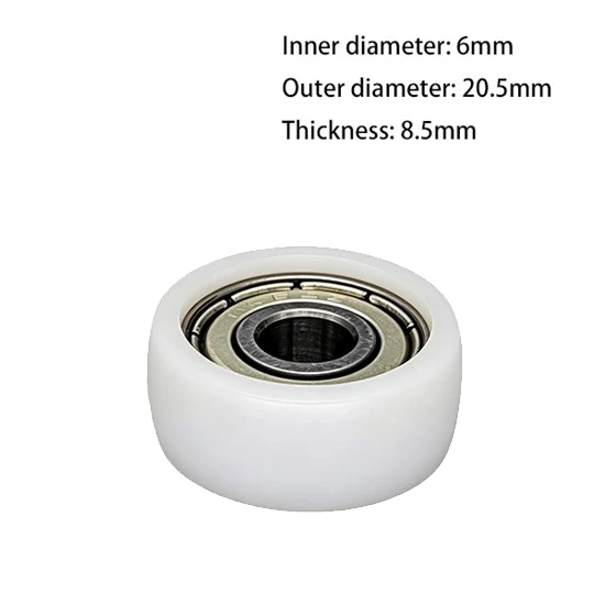 606zz O Type Plastic Roller Pulley d6*D20.5*8.5mm