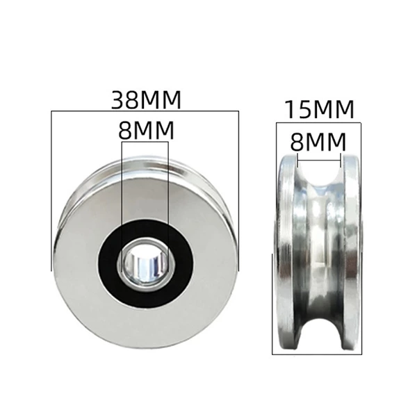 608RS Metal Pulley d8*D38*15