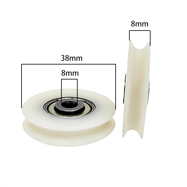 608ZZ U Type Plastic Roller Pulley d8*D38*8mm