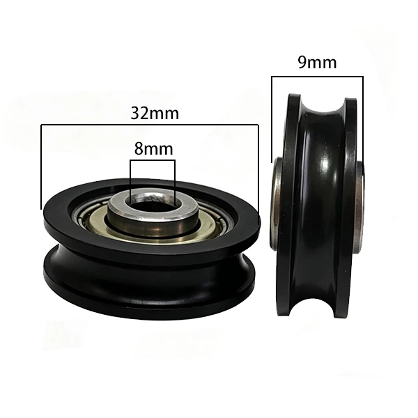 608ZZ U Type Plastic Roller Pulley d8*D32*9mm