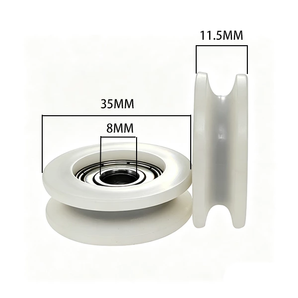 608ZZ U Type Plastic Roller Pulley d8*D35*11.5mm