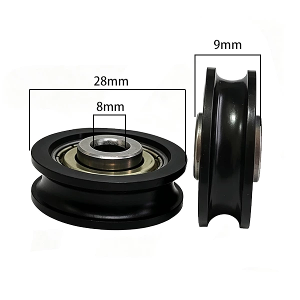 608ZZ U Type Plastic Roller Pulley d8*D28*9mm