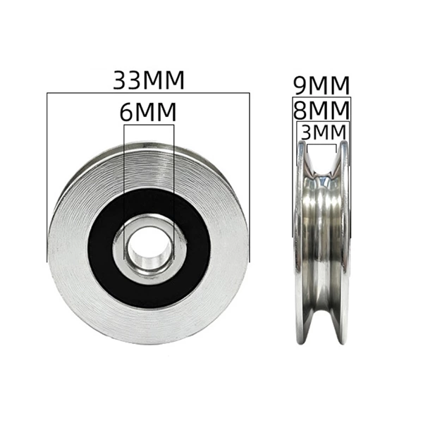 6200RS Metal Pulley d6*D33*9