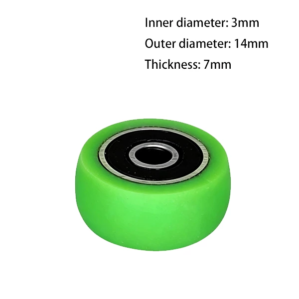 623RS O Type Plastic Roller Pulley d3*D14*7mm