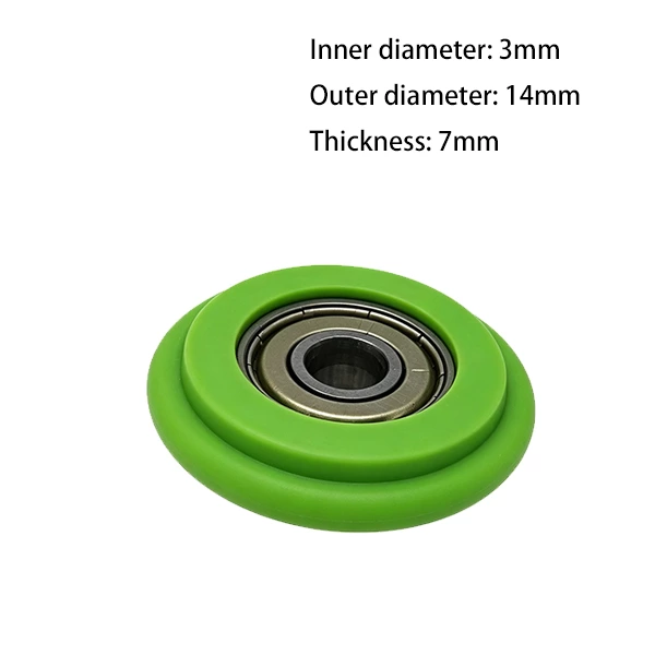 623zz O Type Plastic Roller Pulley  d3*D14*7mm