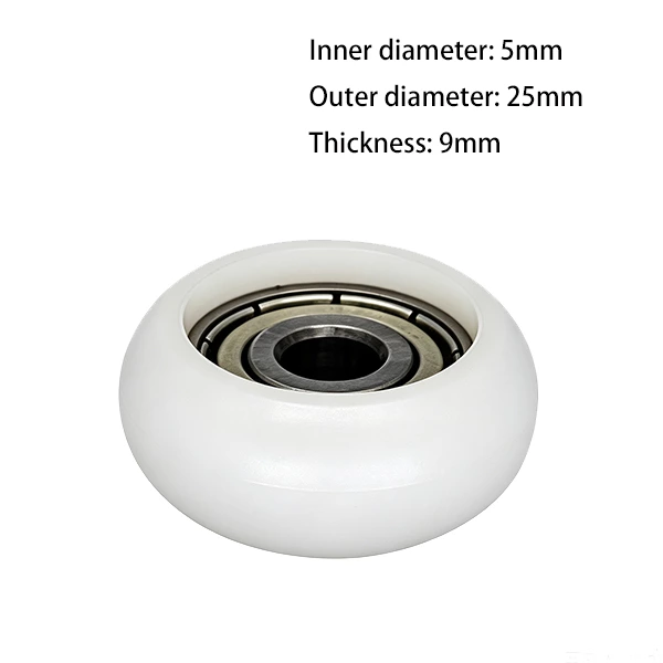 625zz O Type Plastic Roller Pulley d5*D25*9mm