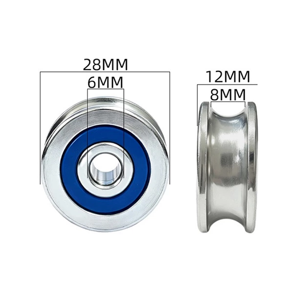 626RS Metal Pulley d6*28*12mm