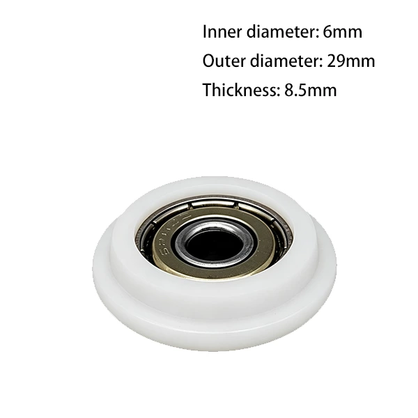 626zz O Type Plastic Roller Pulley d6*D29*8.5mm