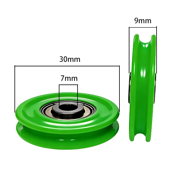 627ZZ U Type Plastic Roller Pulley d7*D30*9mm