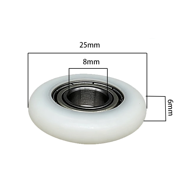 688zz O Type Plastic Roller Pulley d8*D25*6mm