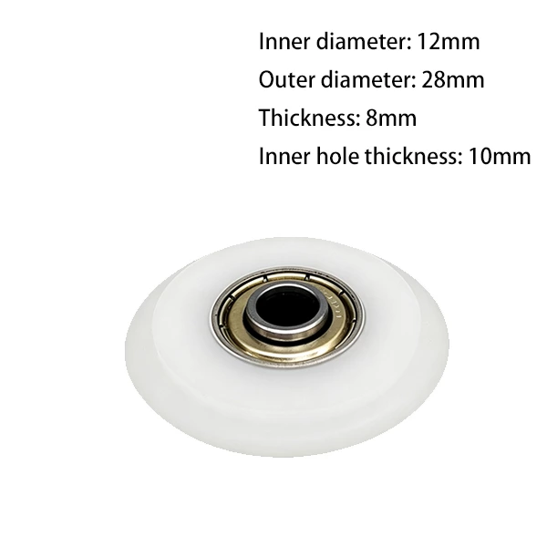6901ZZ O Type Plastic Roller Pulley d12*D28*10mm