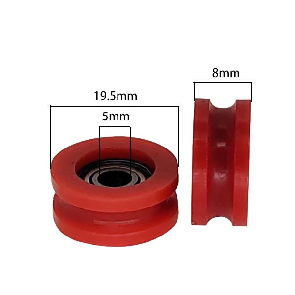 695zz H Type Plastic Roller Pulley d5*D19.5*8mm