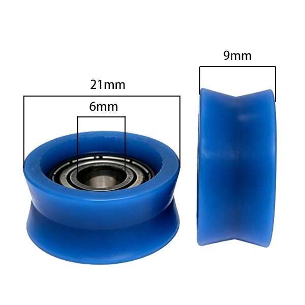 696ZZ V Type Plastic Roller Pulley d6*D21*9mm