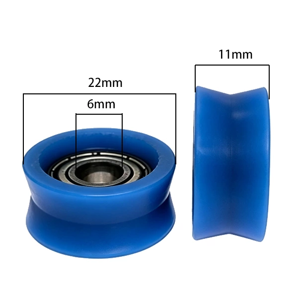 696ZZ V Type Plastic Roller Pulley d6*D22*11mm